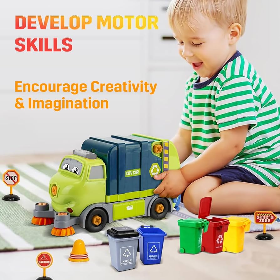 Amazon.com: Take Apart Toy Garbage Truck Toys - 29 Pieces